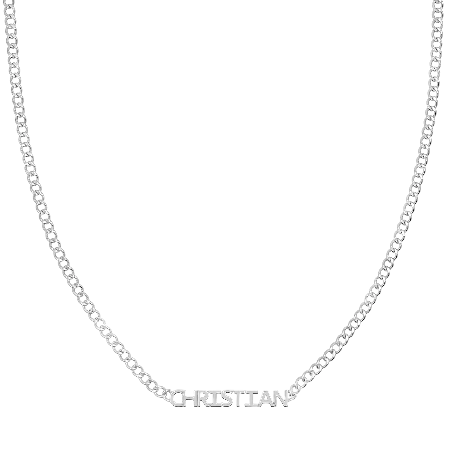 Mini Single Name Cuban Chain Necklace