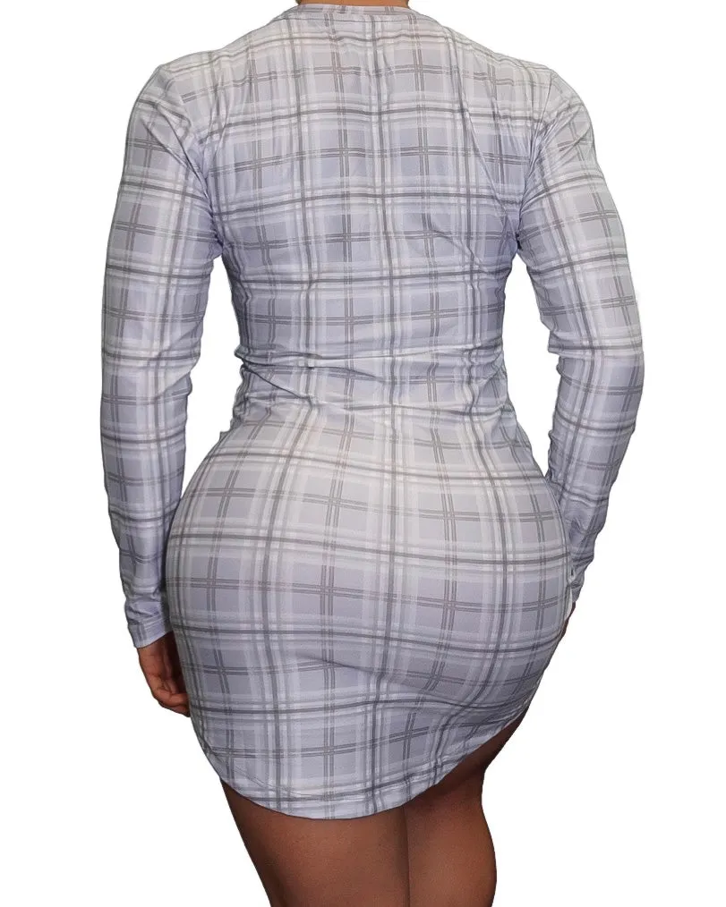 Og T-shirt Dresses - Gingham - Long Sleeve