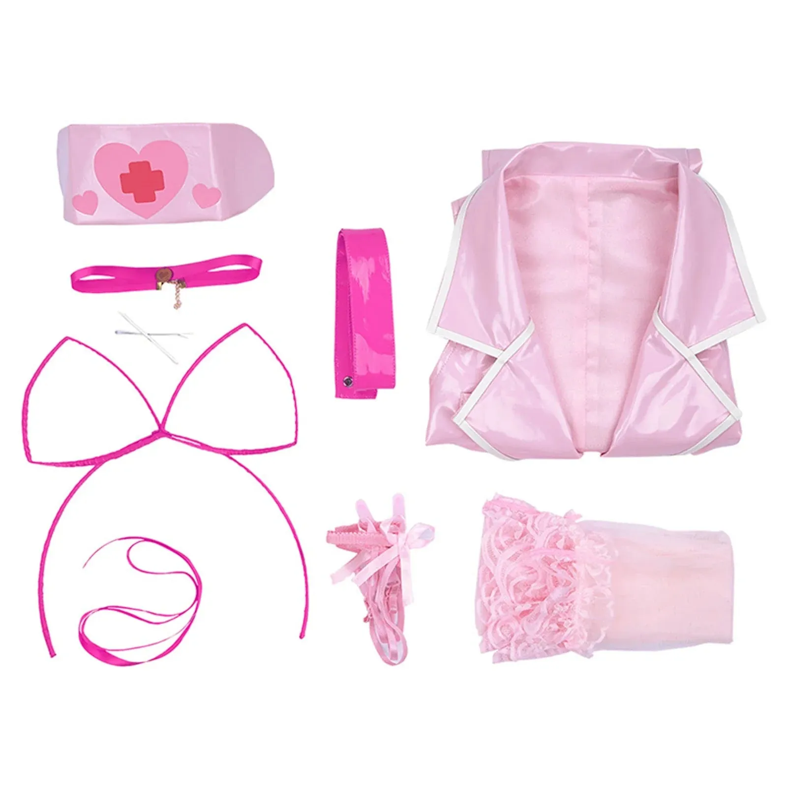 Pink Latex Nurse Cosplay
