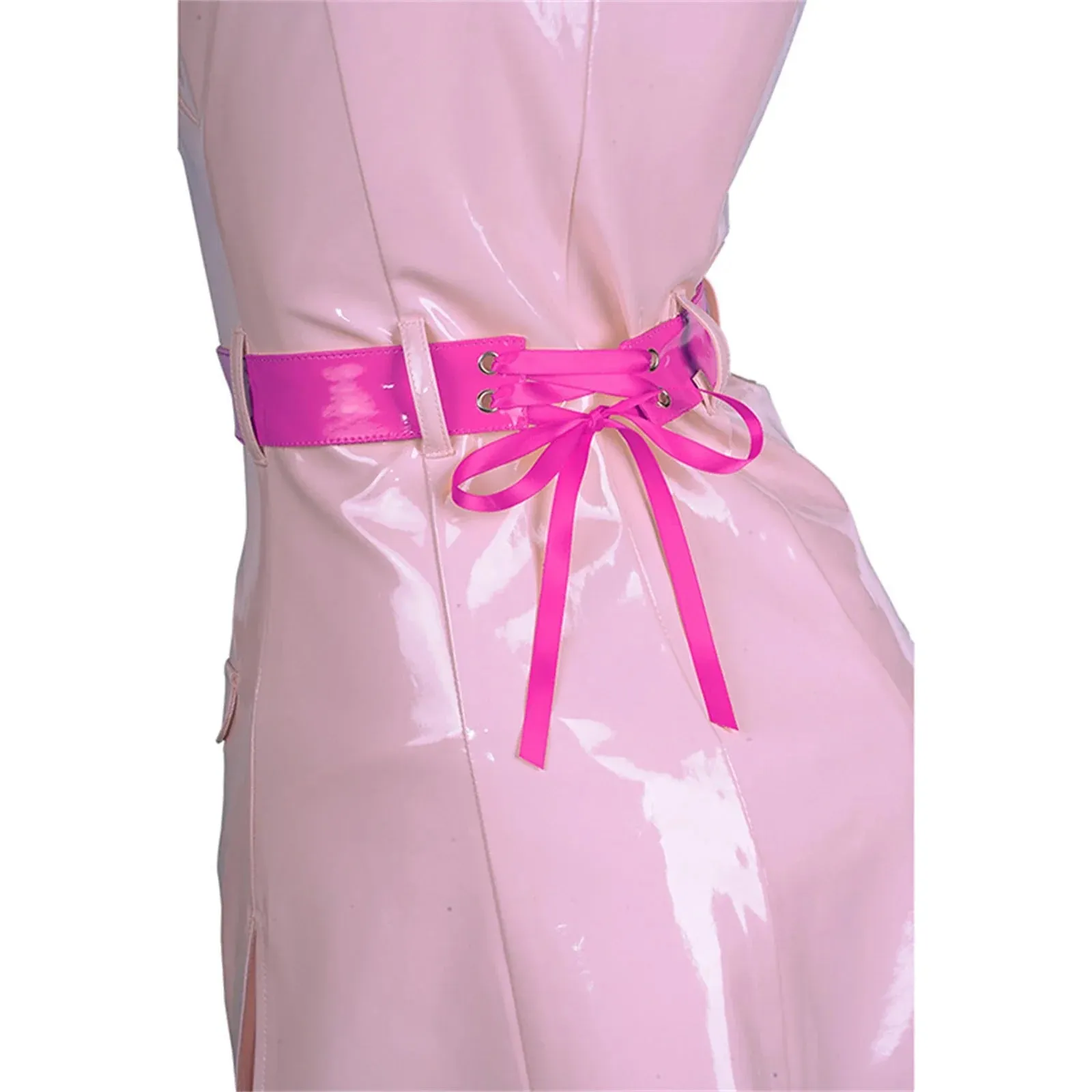 Pink Latex Nurse Cosplay