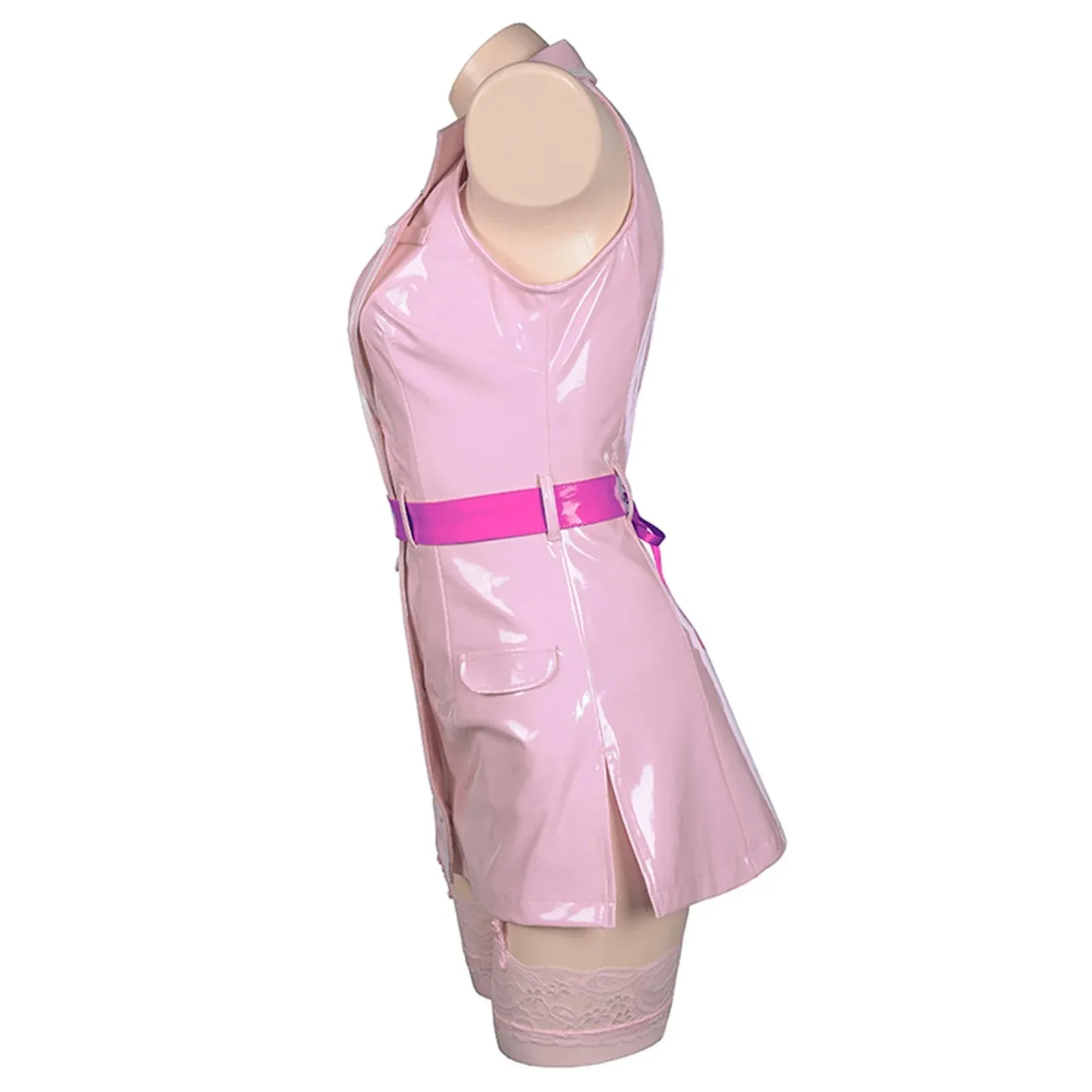 Pink Latex Nurse Cosplay