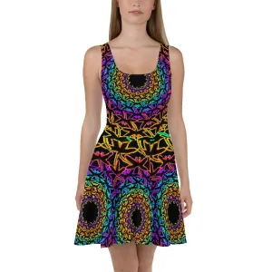 Rainbow Dragonfly by John  A. Conroy Skater Dress