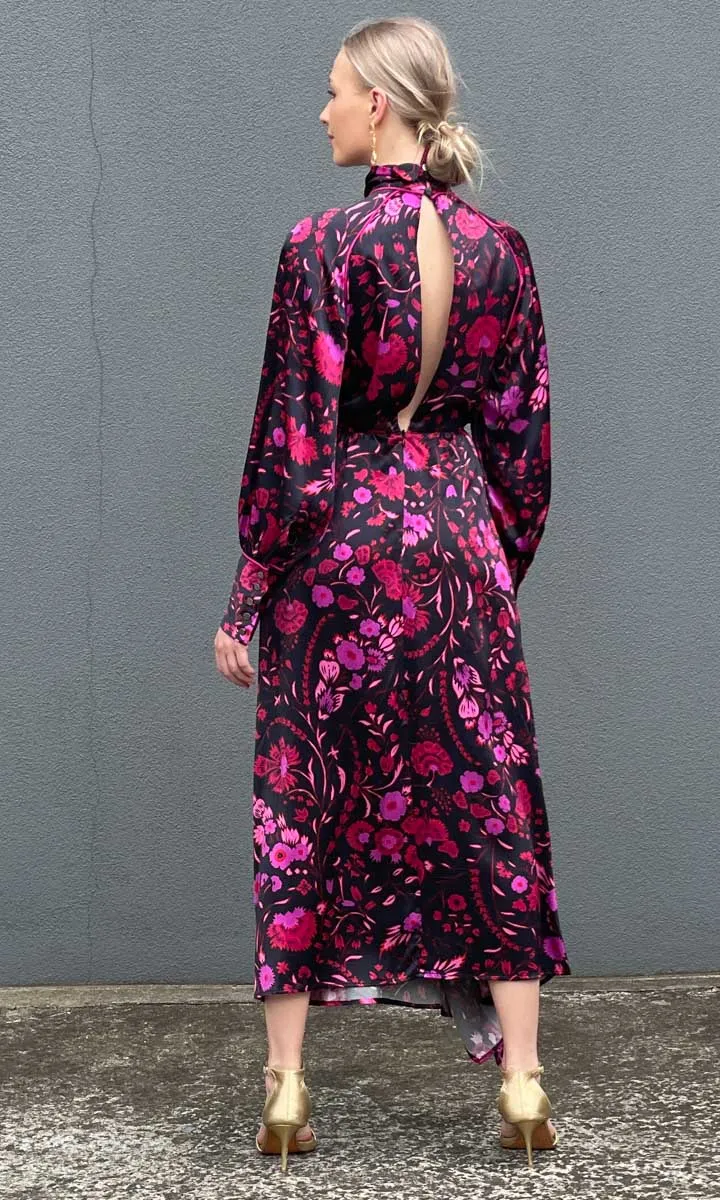 Sabina Musayev Elodia Dress - Black Floral