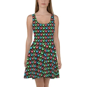 Snobby Cats Scatter designer Skater Dress by John A. Conroy
