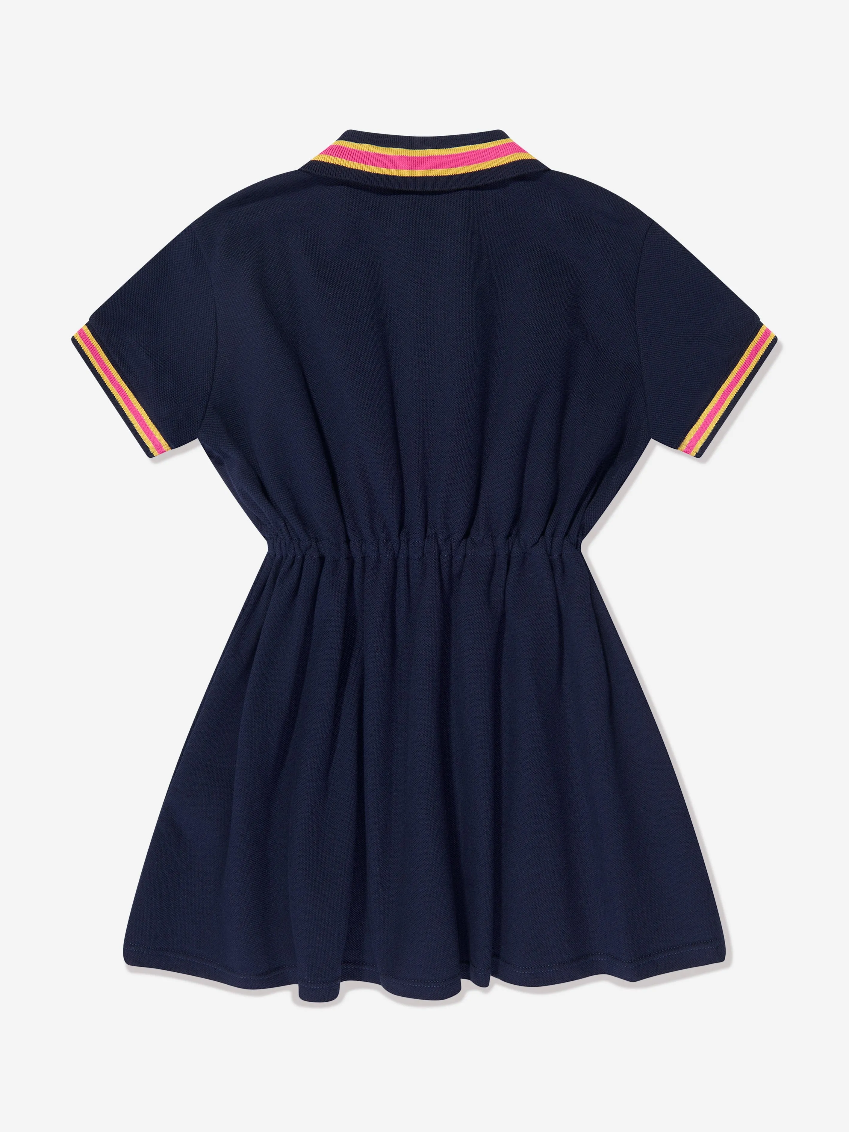 Versace Girls Logo Polo Dress in Navy