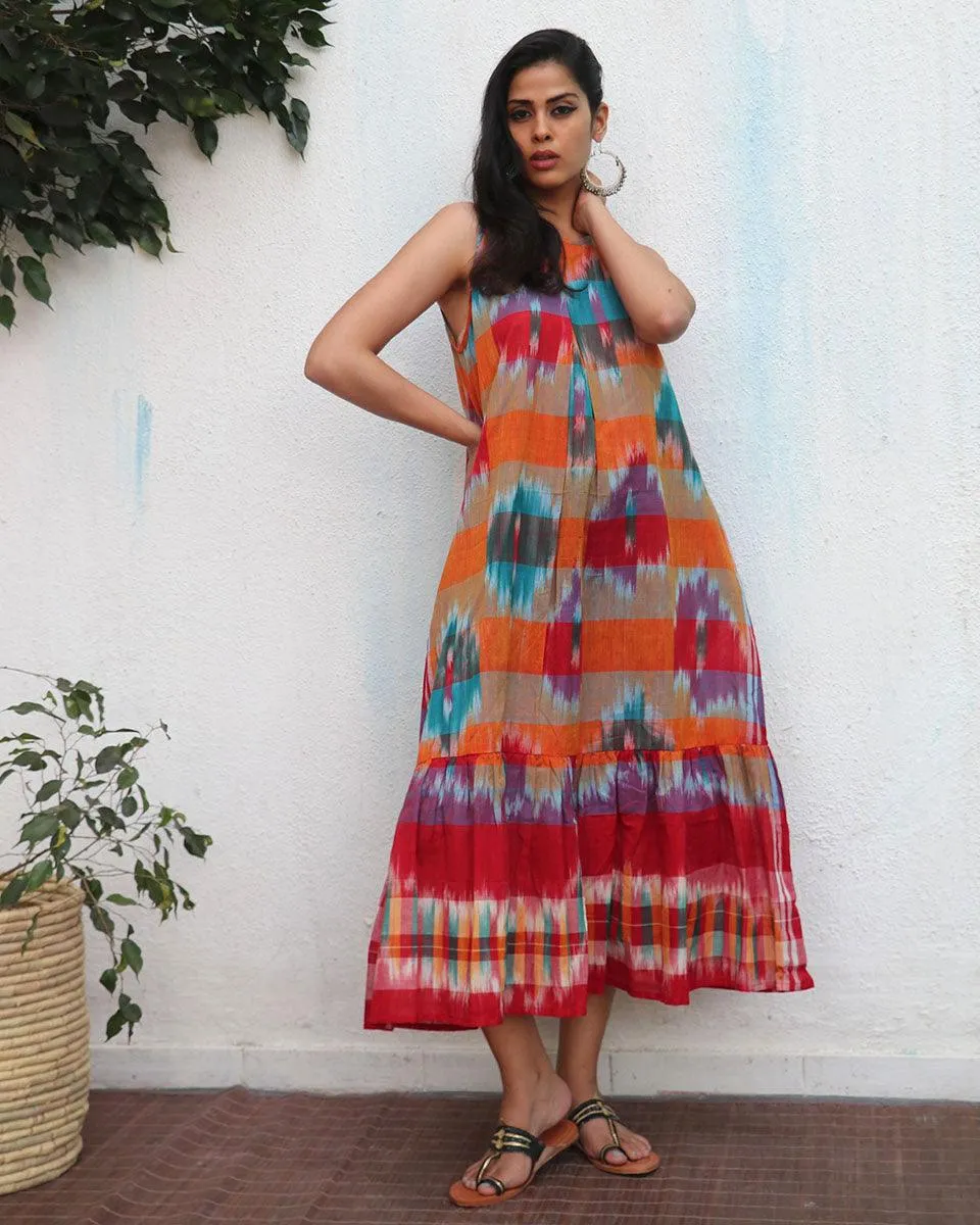 Zarqa Gamcha Cotton Dress